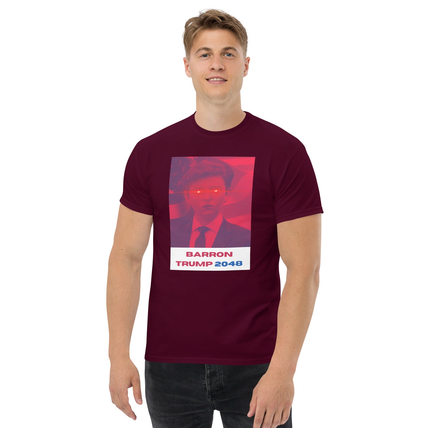 Barron Trump 2048 'Laser Eyes' Unisex classic tee