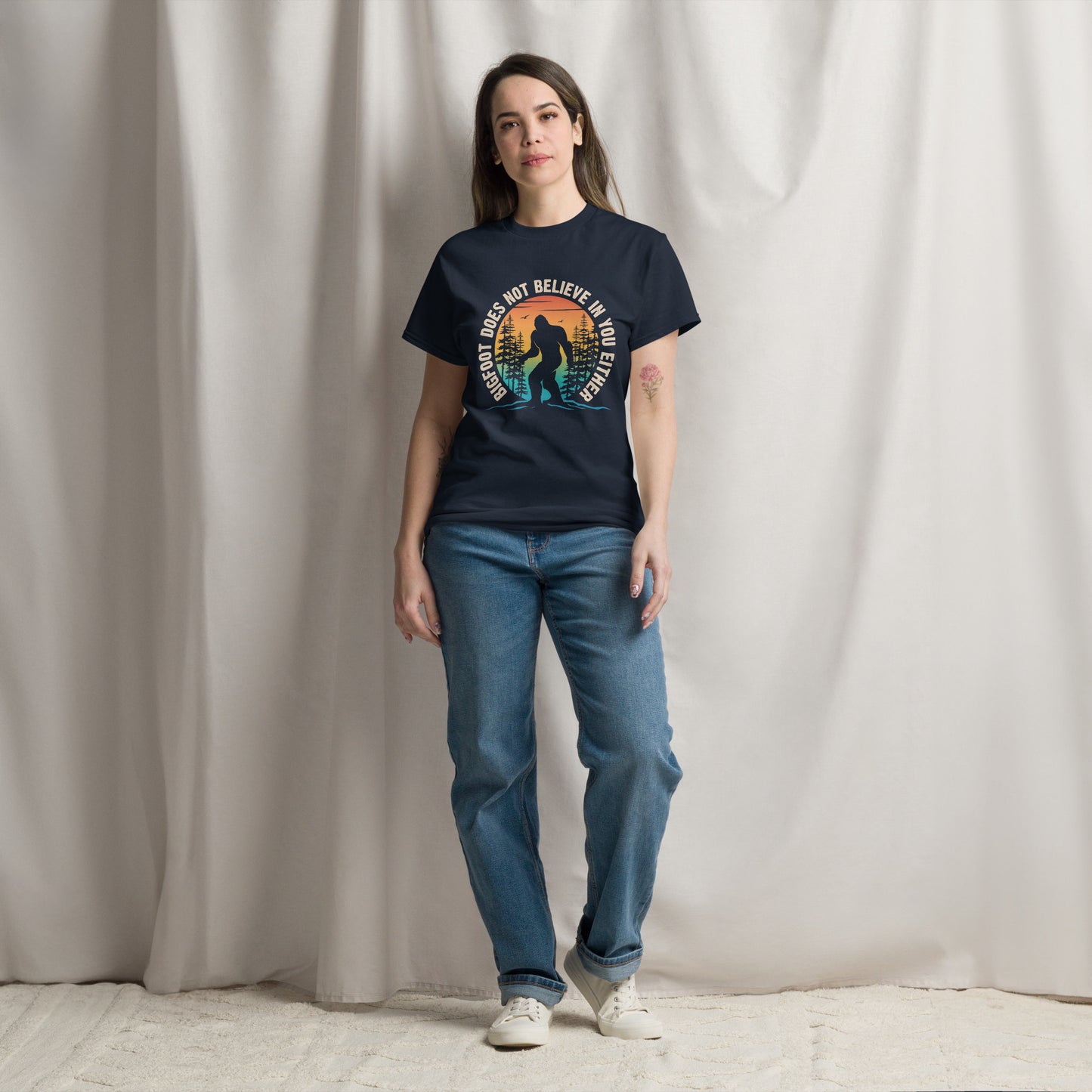 Bigfoot Does Not Believe in You Either. Unisex classic tee