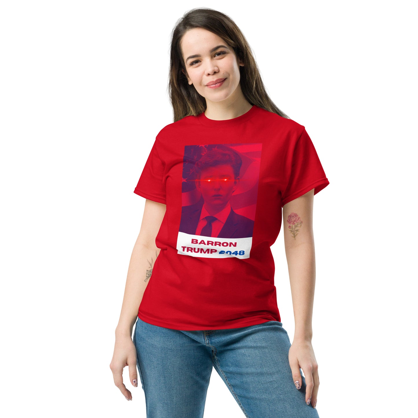 Barron Trump 2048 'Laser Eyes' Unisex classic tee