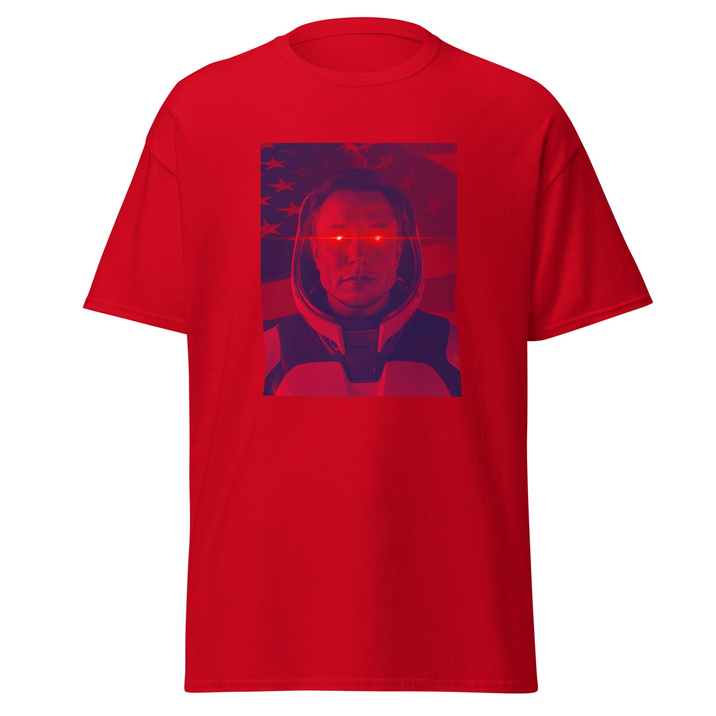 Elon Musk 'laser eyes' with space helmet Unisex classic tee