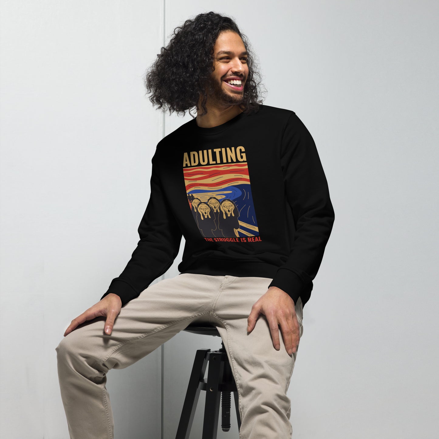 Adulting, The Struggle is Real. Unisex organic sweatshirt The Struggle is Real T Shirt