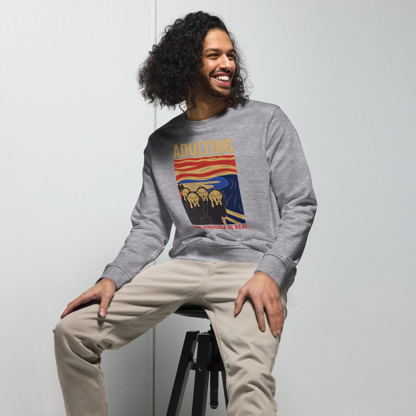 Adulting, The Struggle is Real. Unisex organic sweatshirt The Struggle is Real T Shirt