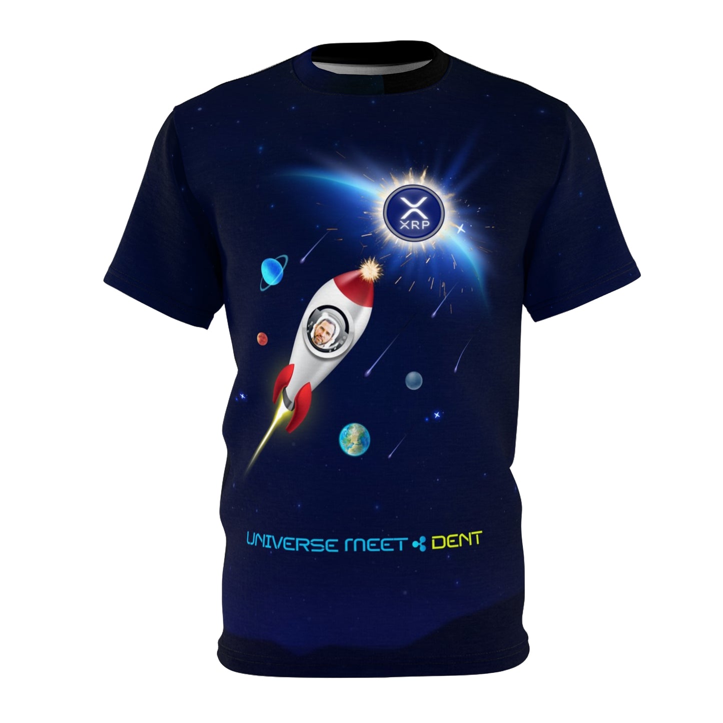 'Universe: Meet Dent' XRP unisex full color design shirt