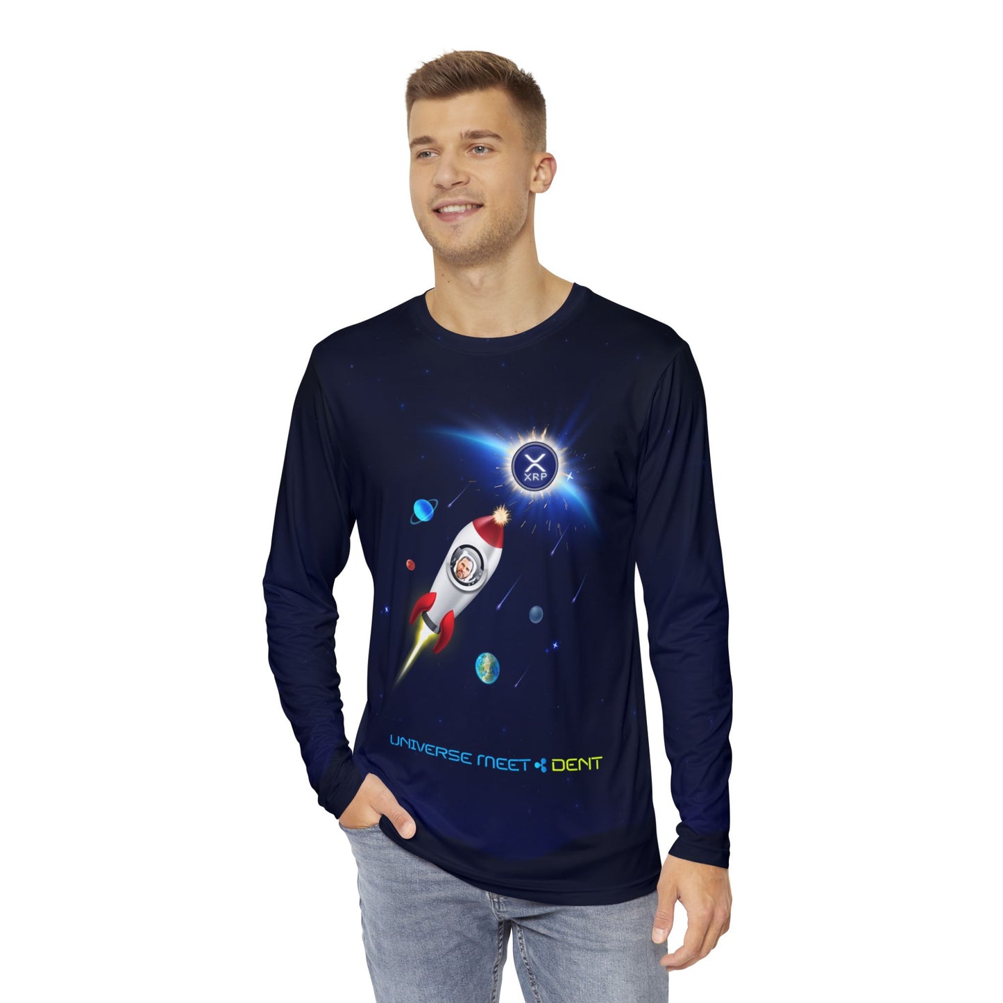 'Universe: Meet Dent' (with Rocket) XRP Long Sleeve Shirt