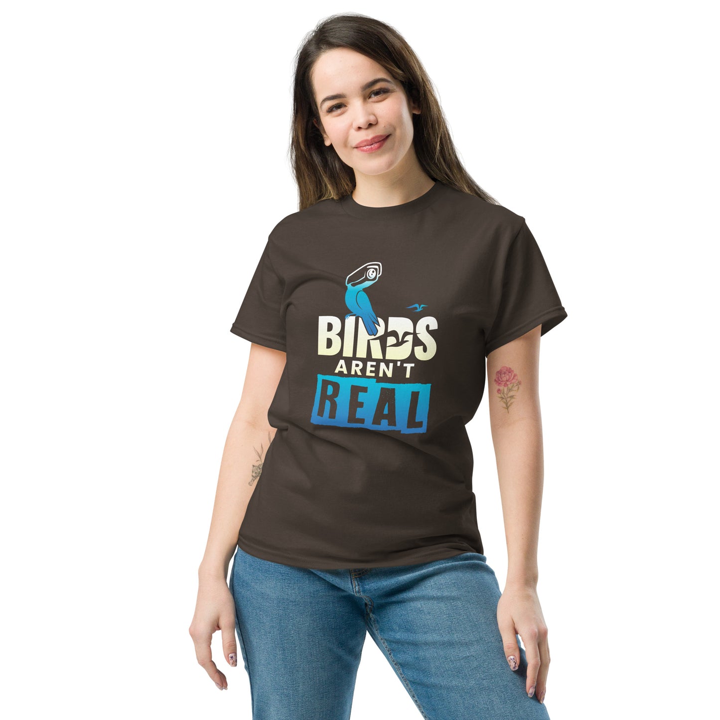 Birds Aren't Real. Unisex classic tee Conspiracy Theory T-Shirts for Sale