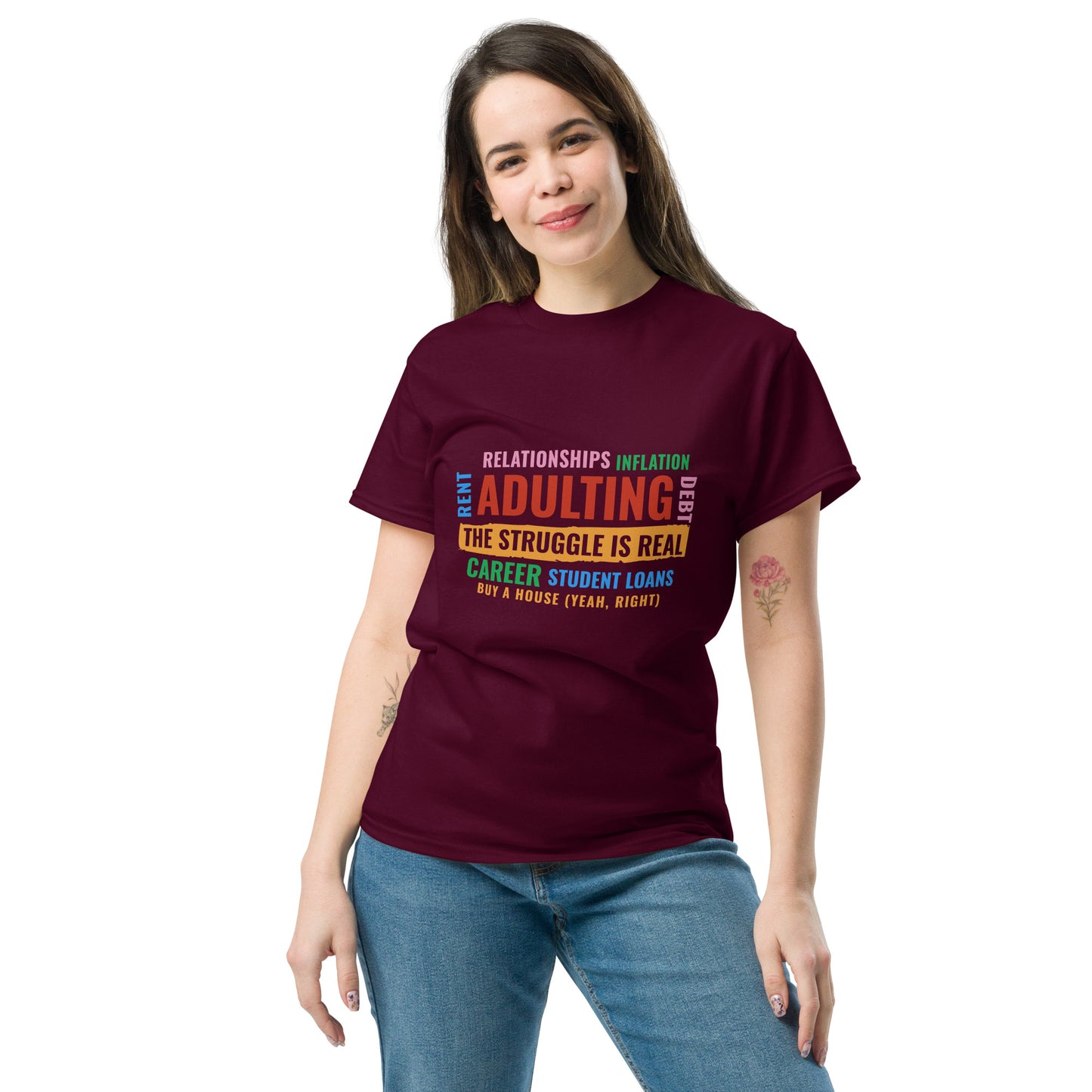 Adulting the Struggle is Real (version 2) Unisex classic tee The Struggle is Real T Shirt