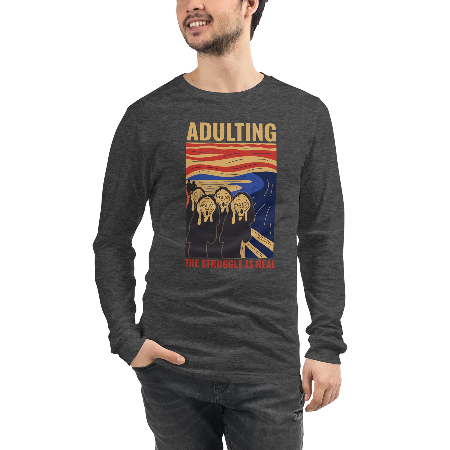 Adulting, The Struggle is Real. Unisex Long Sleeve Tee The Struggle is Real T Shirt