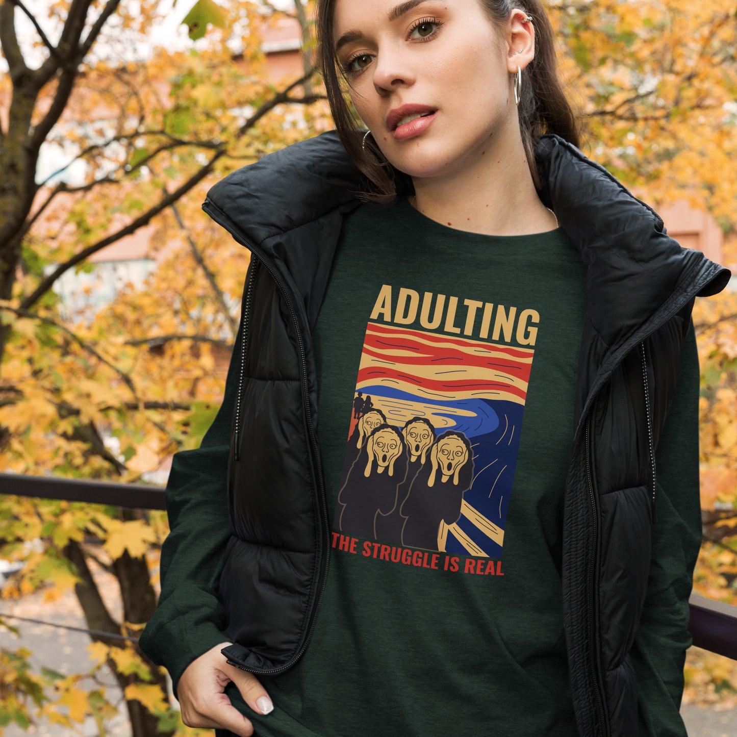 Adulting, The Struggle is Real. Unisex Long Sleeve Tee The Struggle is Real T Shirt