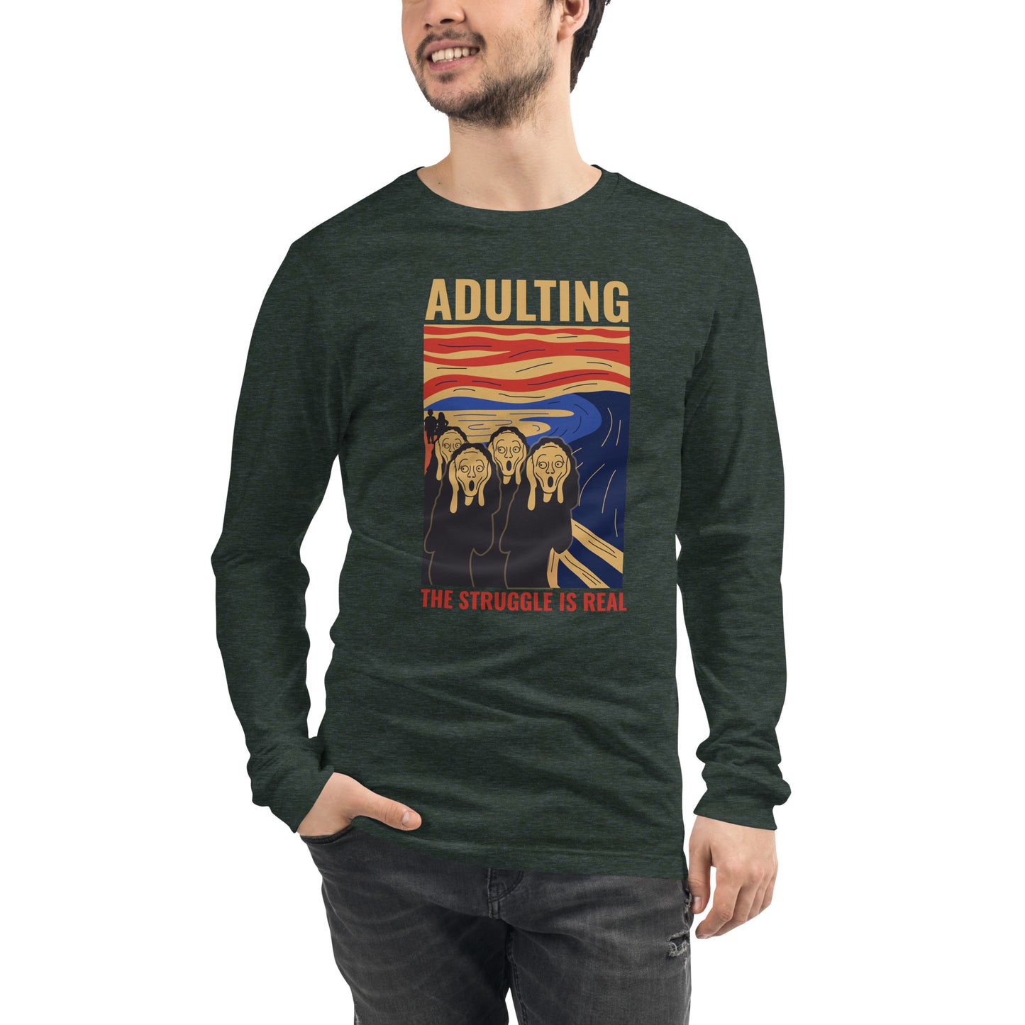 Adulting, The Struggle is Real. Unisex Long Sleeve Tee The Struggle is Real T Shirt