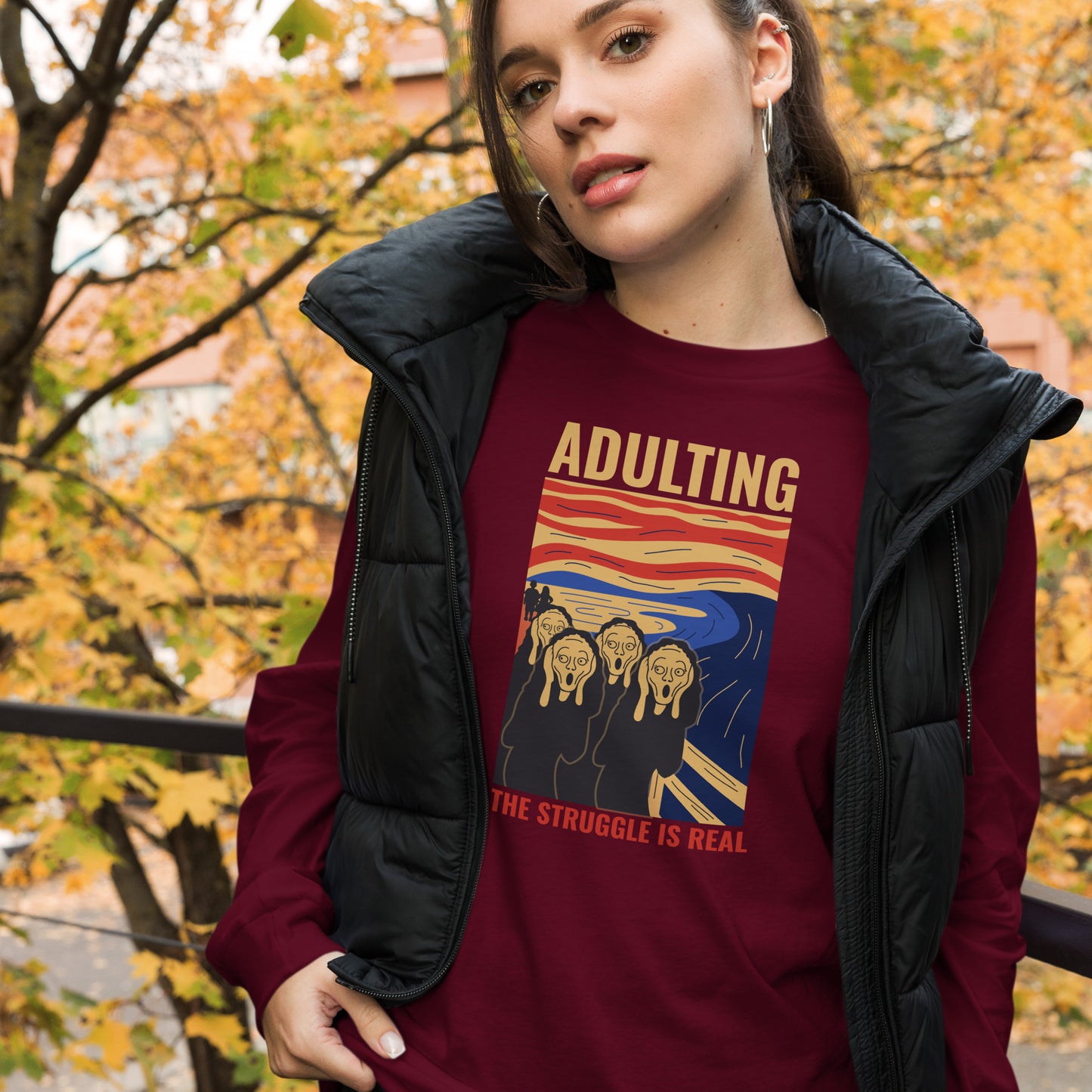 Adulting, The Struggle is Real. Unisex Long Sleeve Tee The Struggle is Real T Shirt