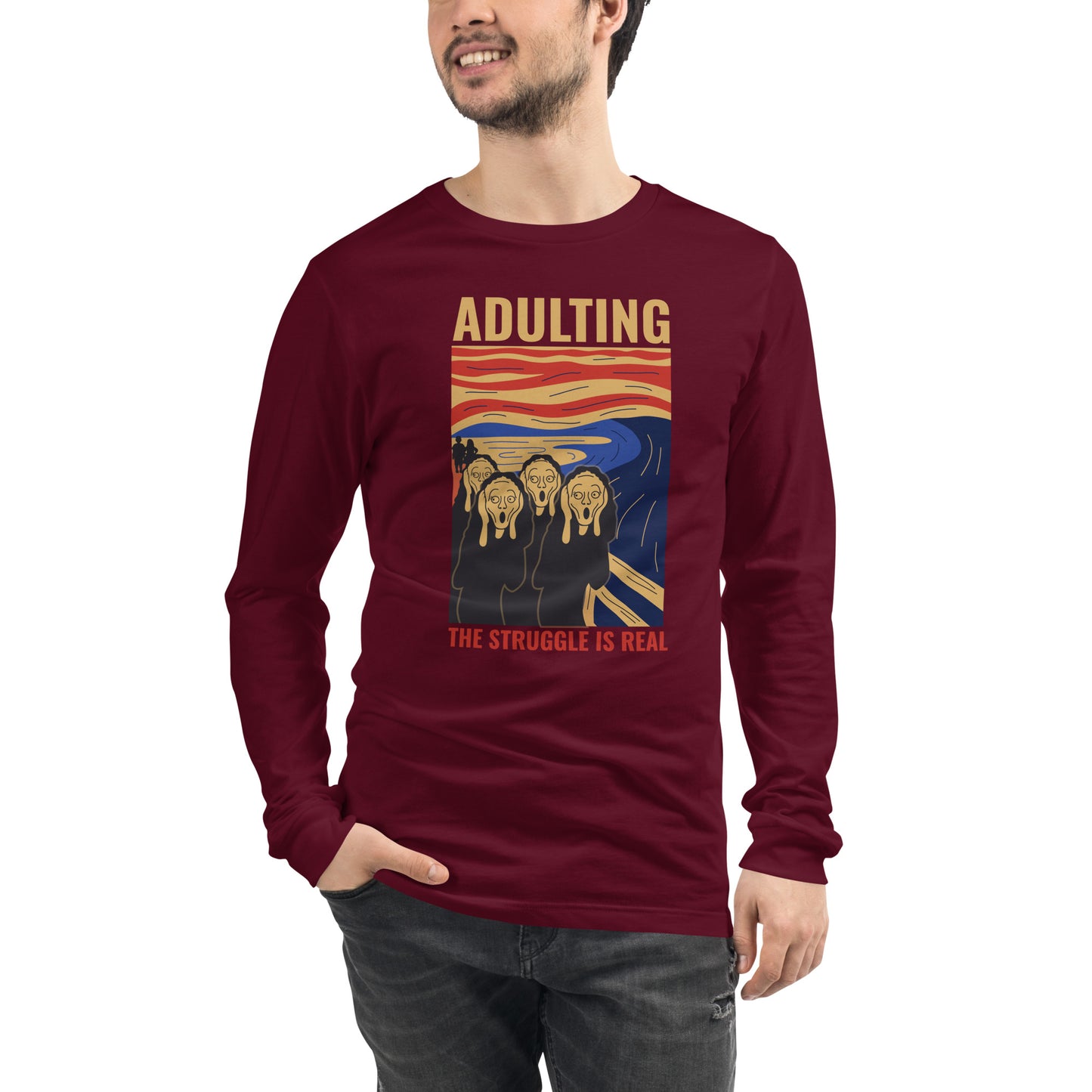 Adulting, The Struggle is Real. Unisex Long Sleeve Tee The Struggle is Real T Shirt