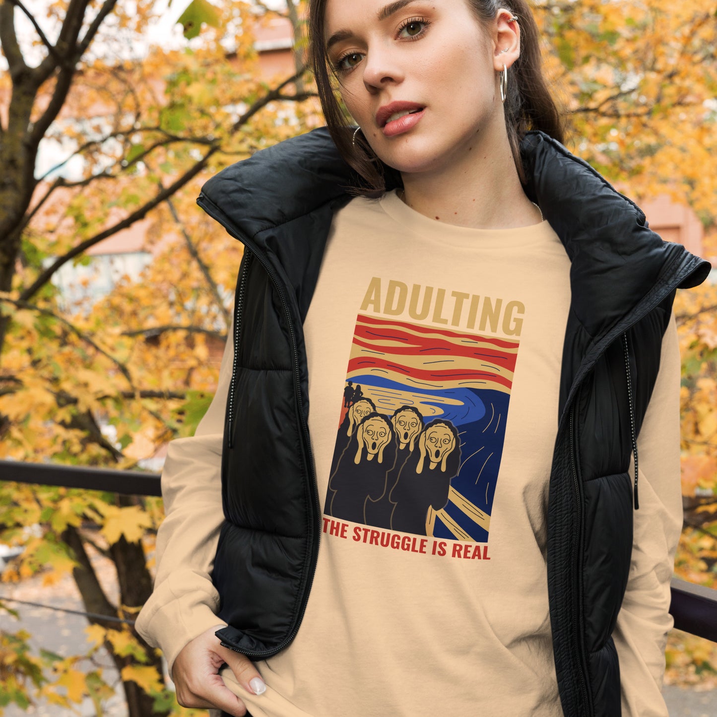 Adulting, The Struggle is Real. Unisex Long Sleeve Tee The Struggle is Real T Shirt